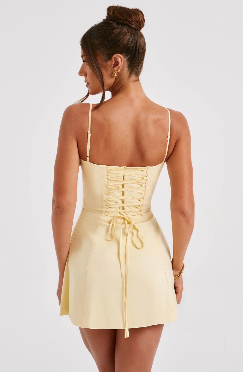 Vestido Mini de Renda - Limão
