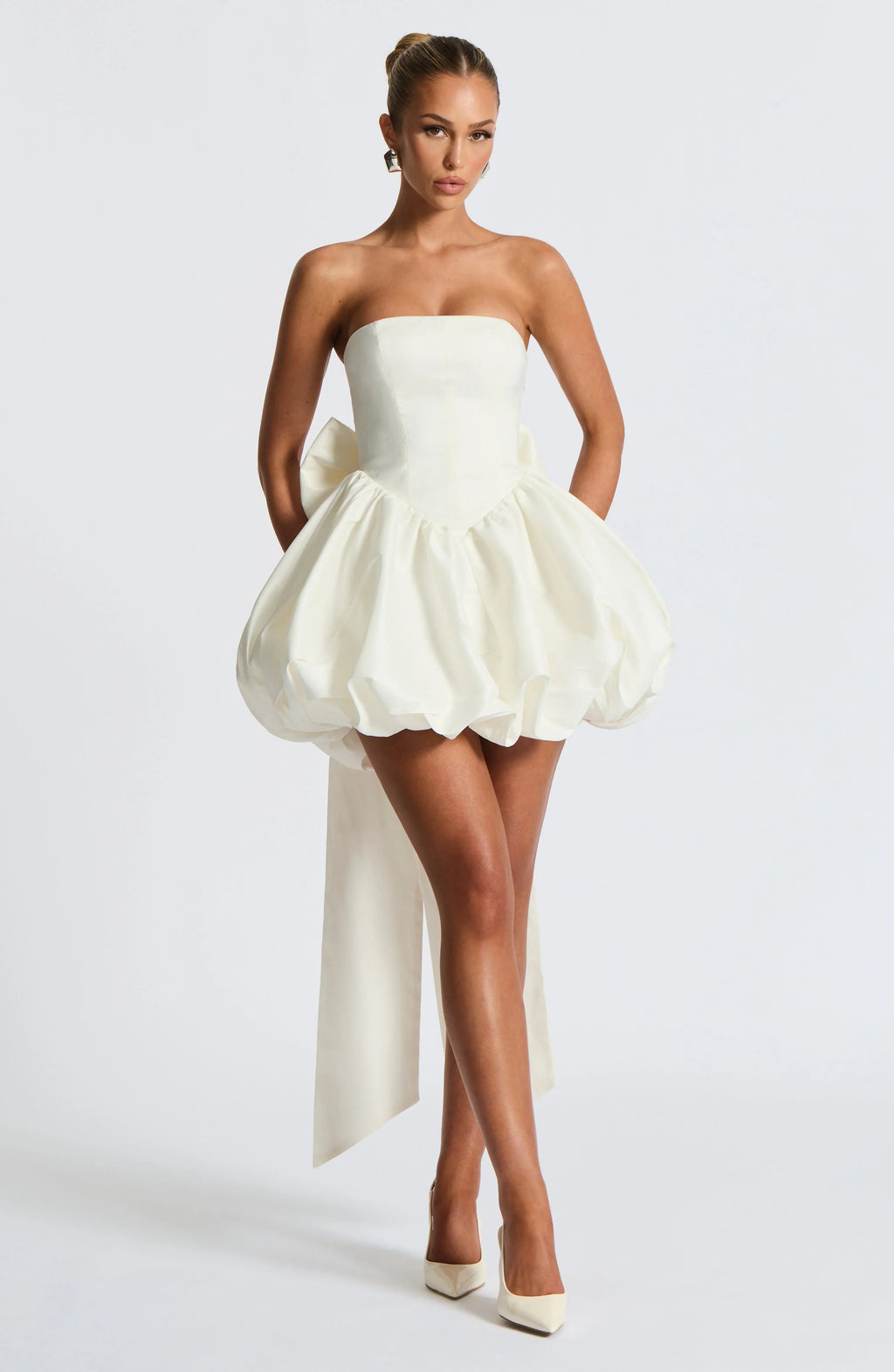 Vestido Mini Lotus - Marfim