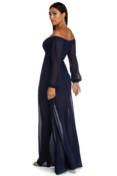 Vestido Formal Floral Cruzado Britt