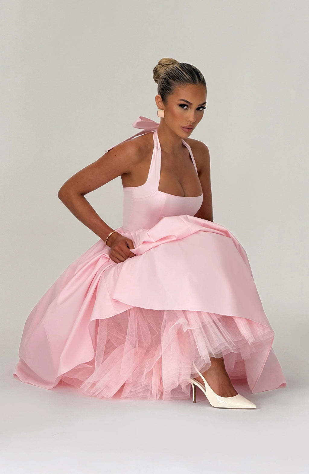 Vestido Midi Cressida - Rosa-Chá