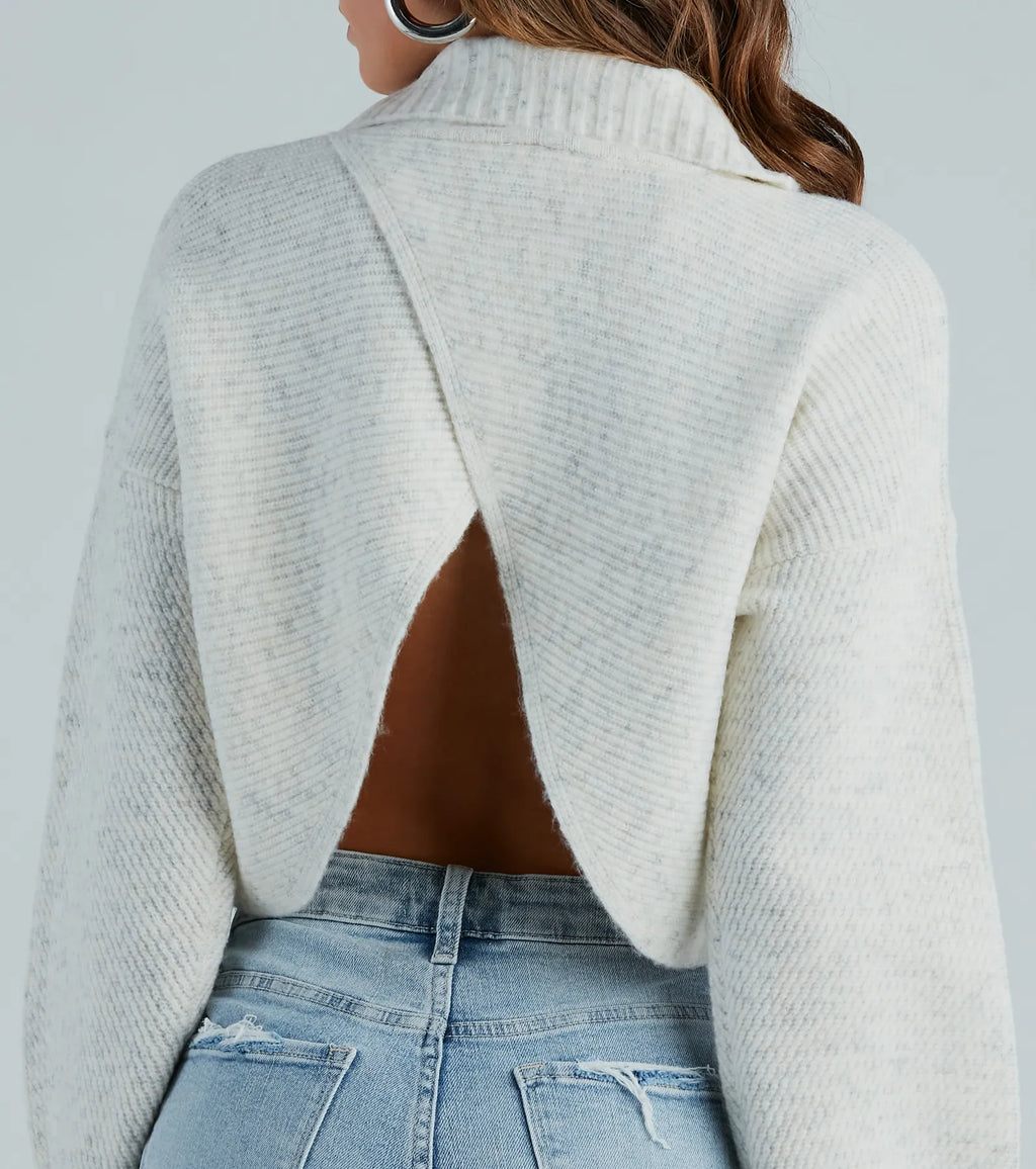 Camisola de Gola Alta com Costas Abertas Second Look