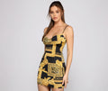 Vestido Mini Wild Diva com Elos de Corrente