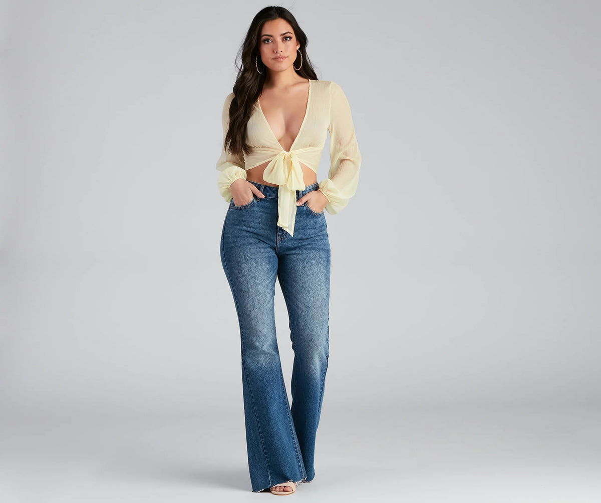 Top Trasparente E Chic Da Legare Davanti