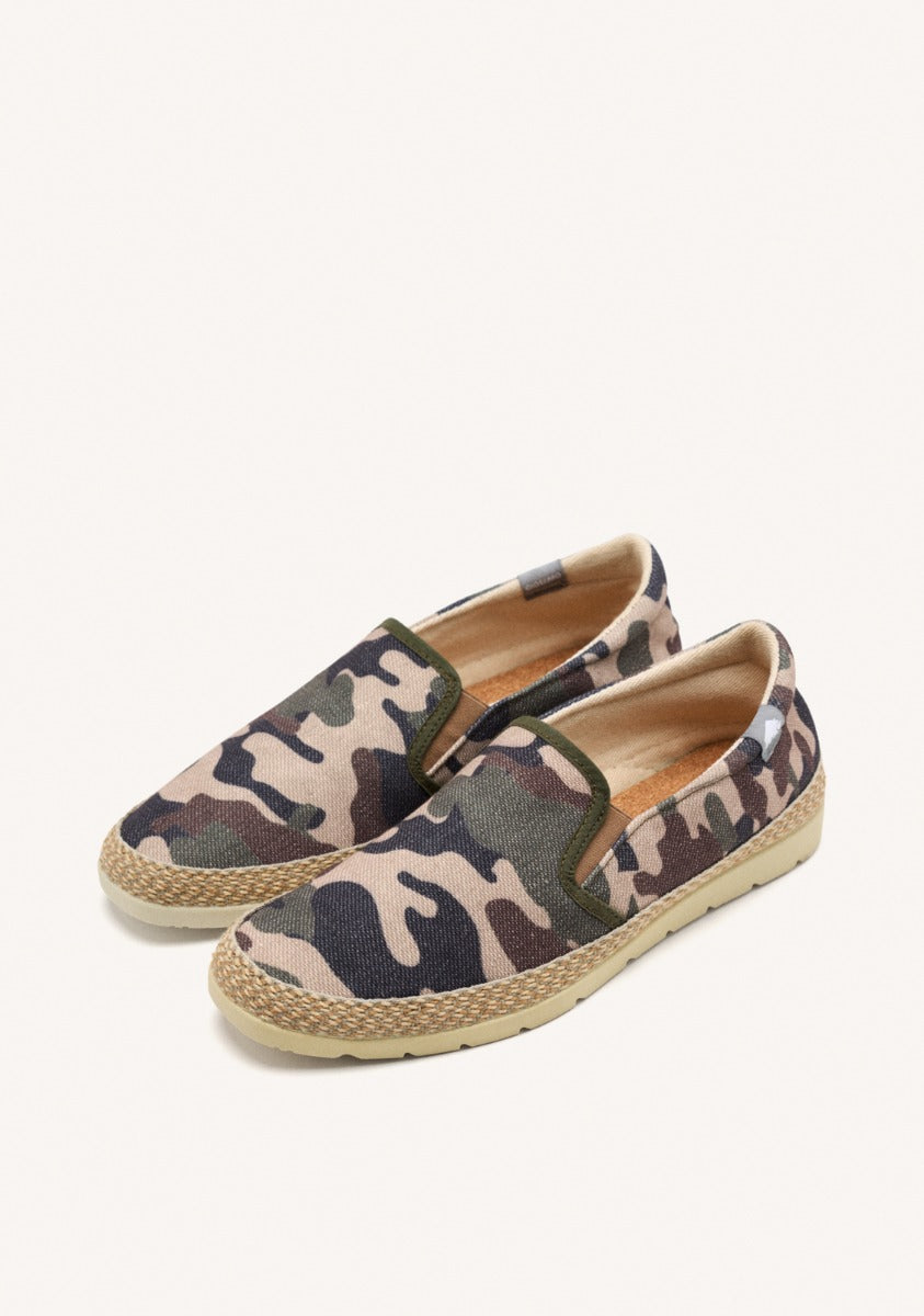 CAMOUFLAGE PRINT ESPADRILLES WITH RECYCLED COTTON FOR MEN VALRICO