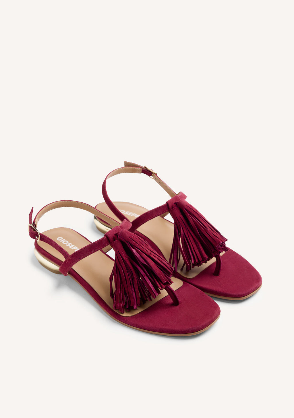 FRINGED LEATHER SANDALS ESCANABA