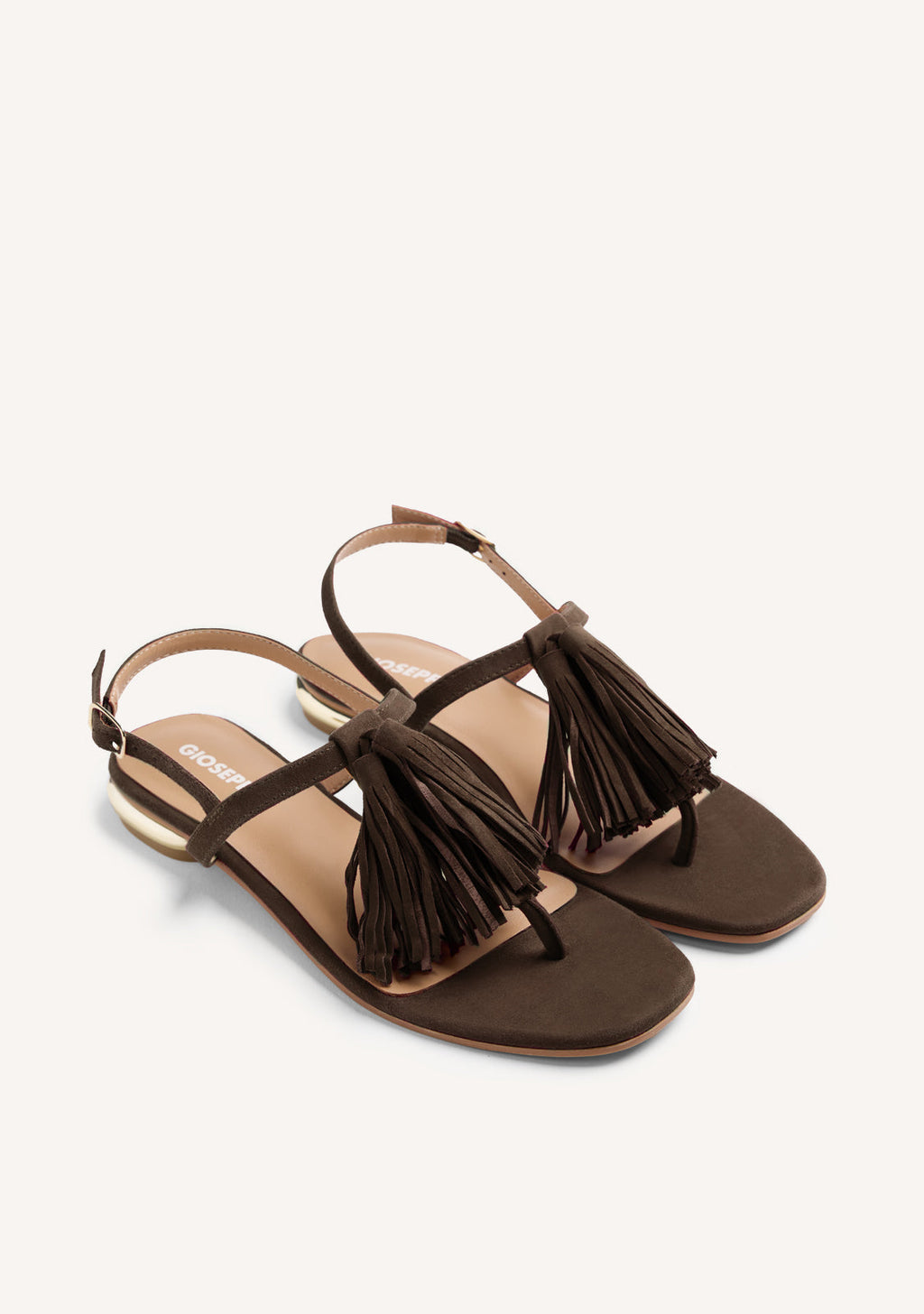 FRINGED LEATHER SANDALS ESCANABA