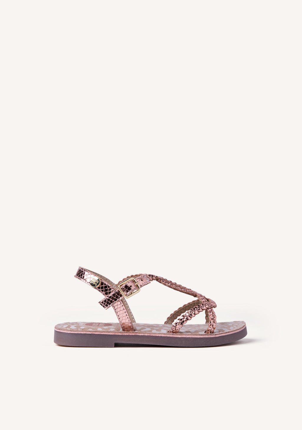 BRAIDED SHINY LEATHER SANDALS BODEN