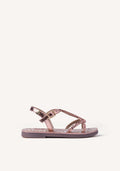 BRAIDED SHINY LEATHER SANDALS BODEN