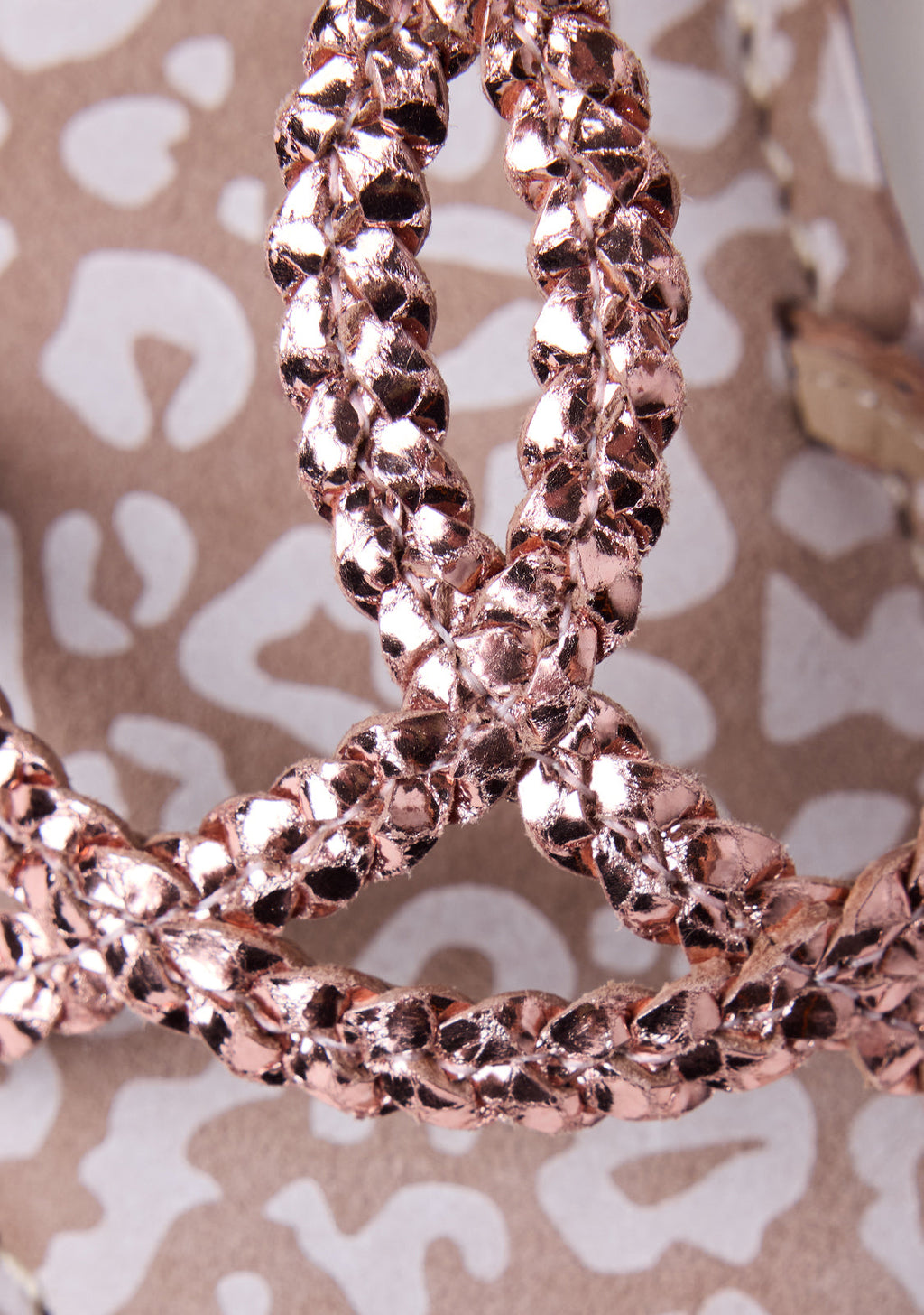 BRAIDED SHINY LEATHER SANDALS BODEN