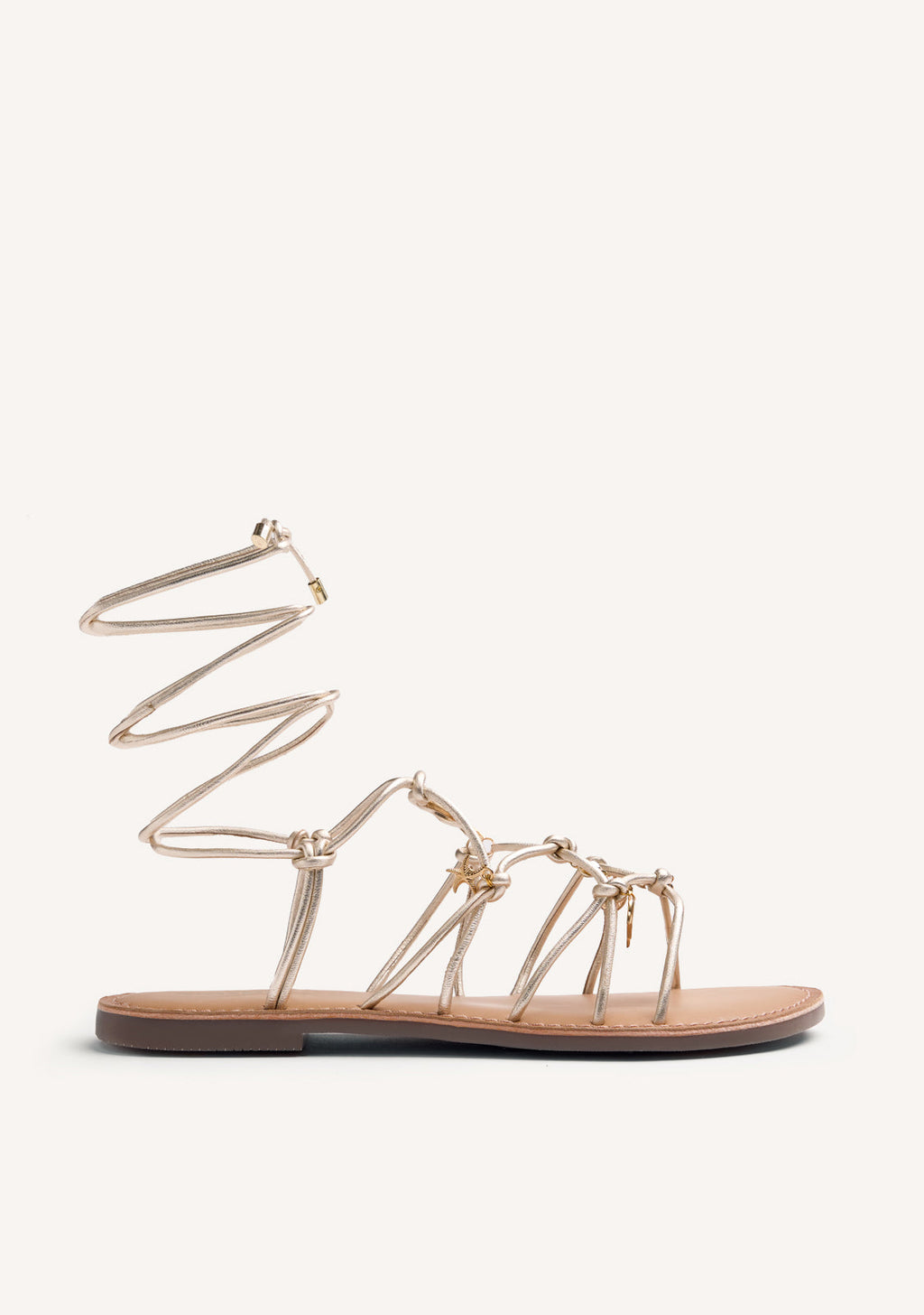 BEADED LEATHER SANDALS SEDGWICK
