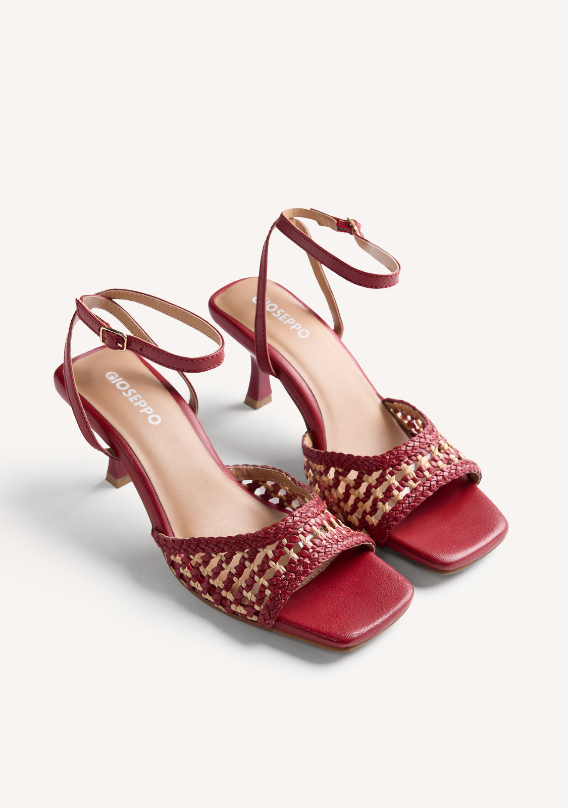 BRAIDED LEATHER HEELED SANDALS KAJIADO