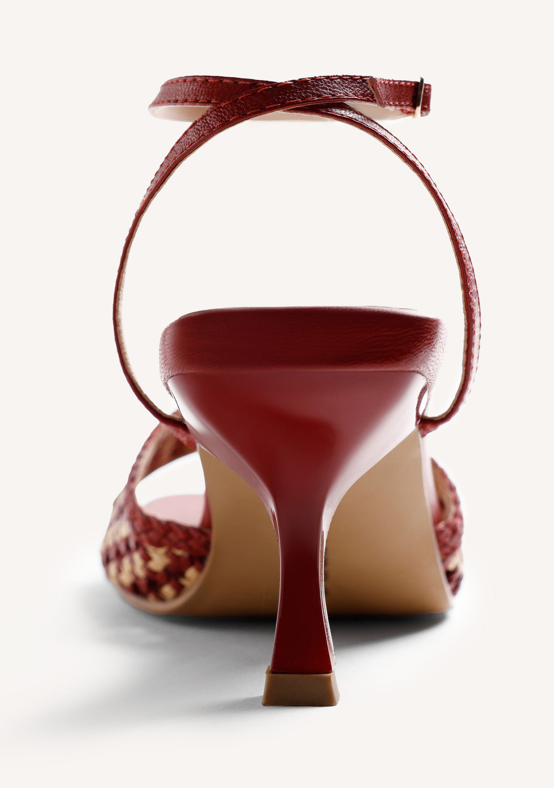 BRAIDED LEATHER HEELED SANDALS KAJIADO