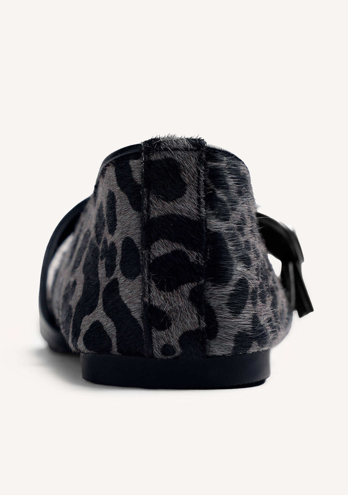 ANIMAL PRINT LEATHER BALLET FLATS
