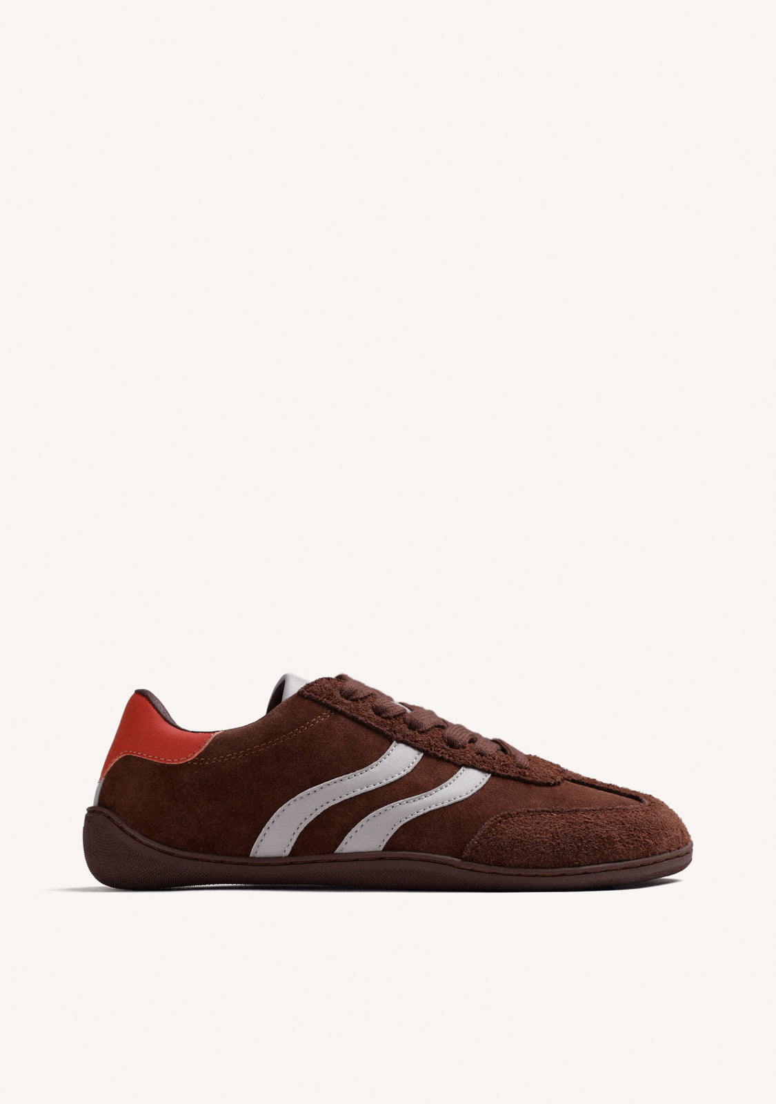 BROWN BAREFOOT LEATHER SNEAKERS