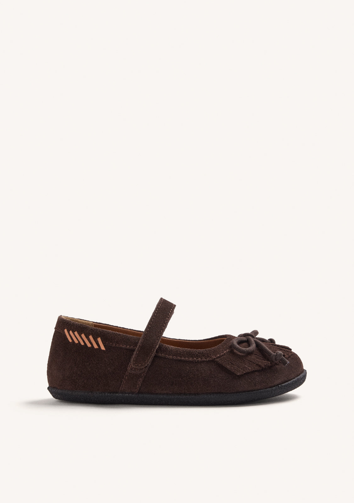 BAREFOOT CHOCOLATE LEATHER BALLET FLATS