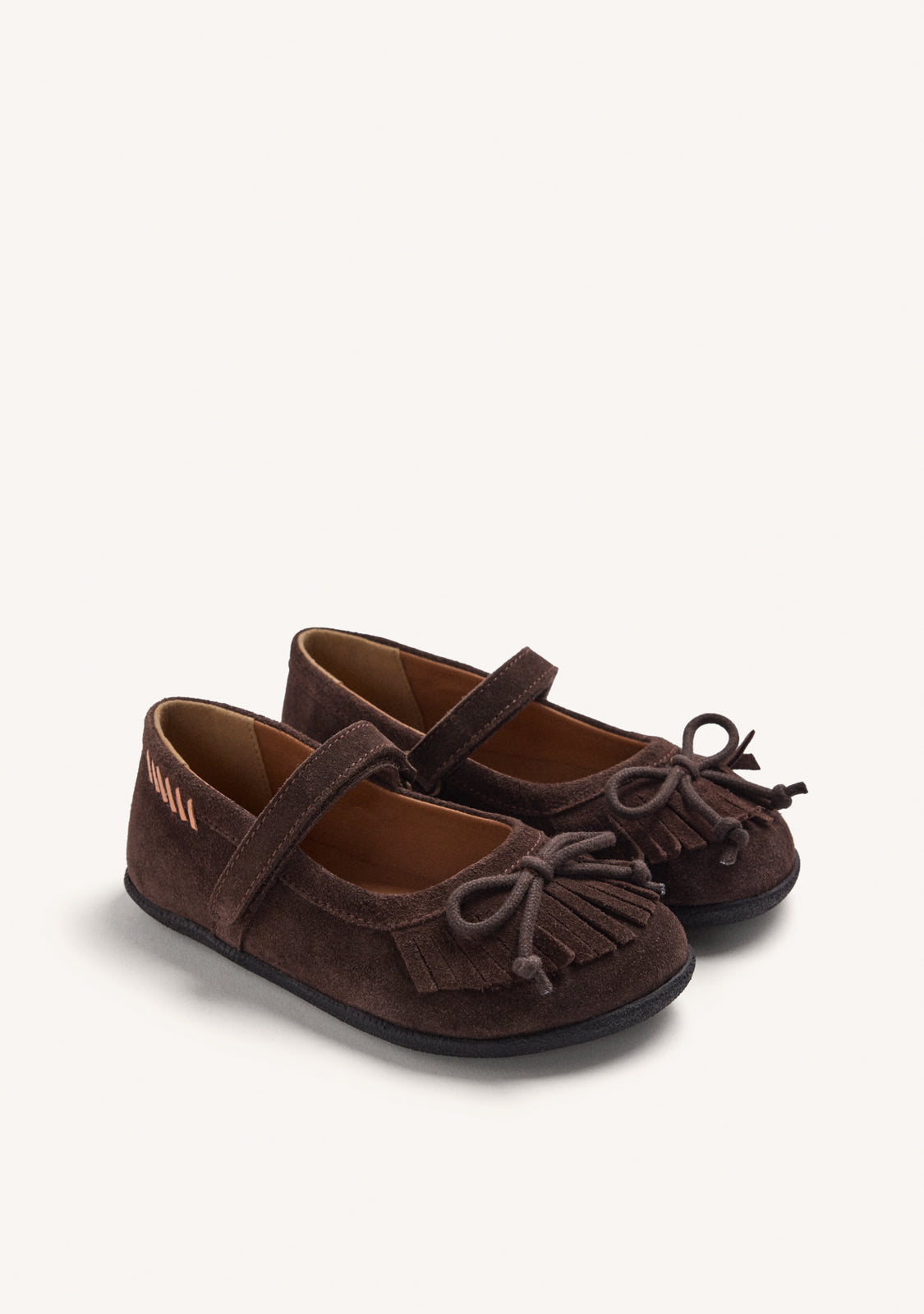 BAREFOOT CHOCOLATE LEATHER BALLET FLATS