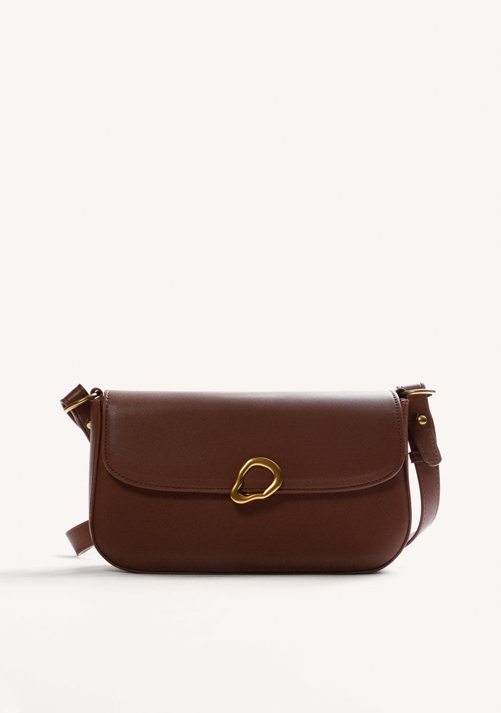 BROWN CROSSBODY BAG WITH BUCKLE