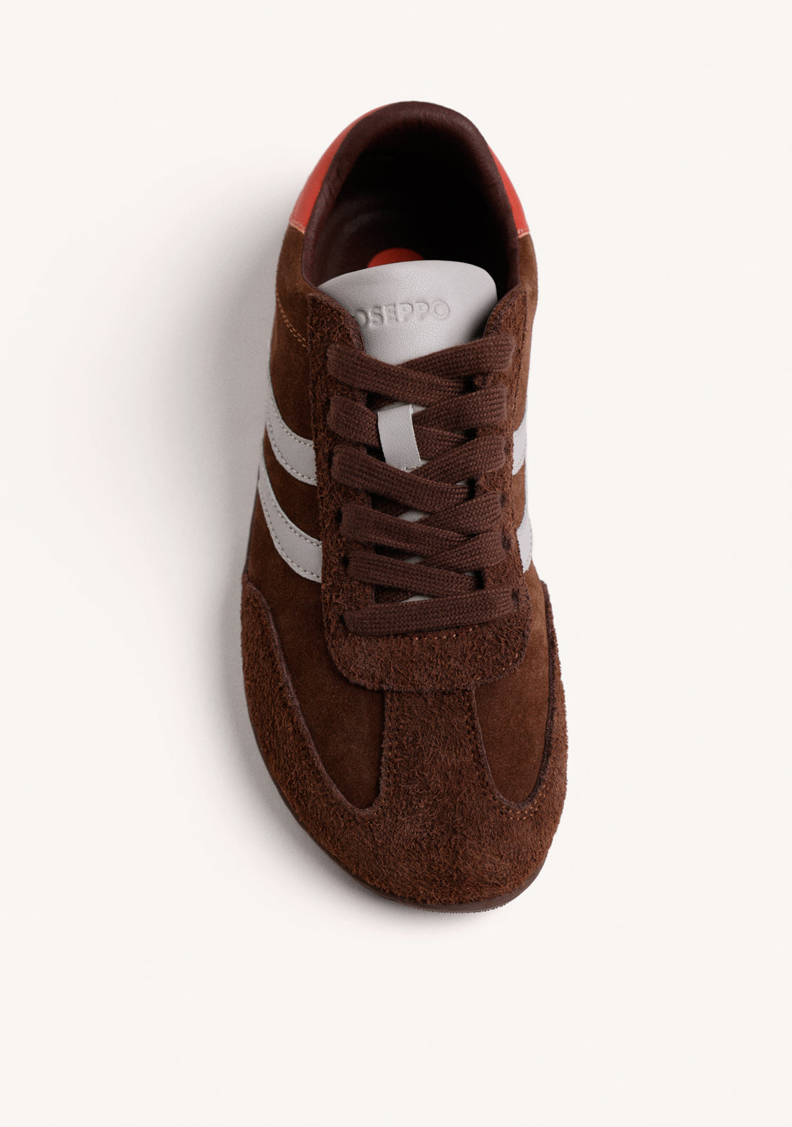 BROWN BAREFOOT LEATHER SNEAKERS