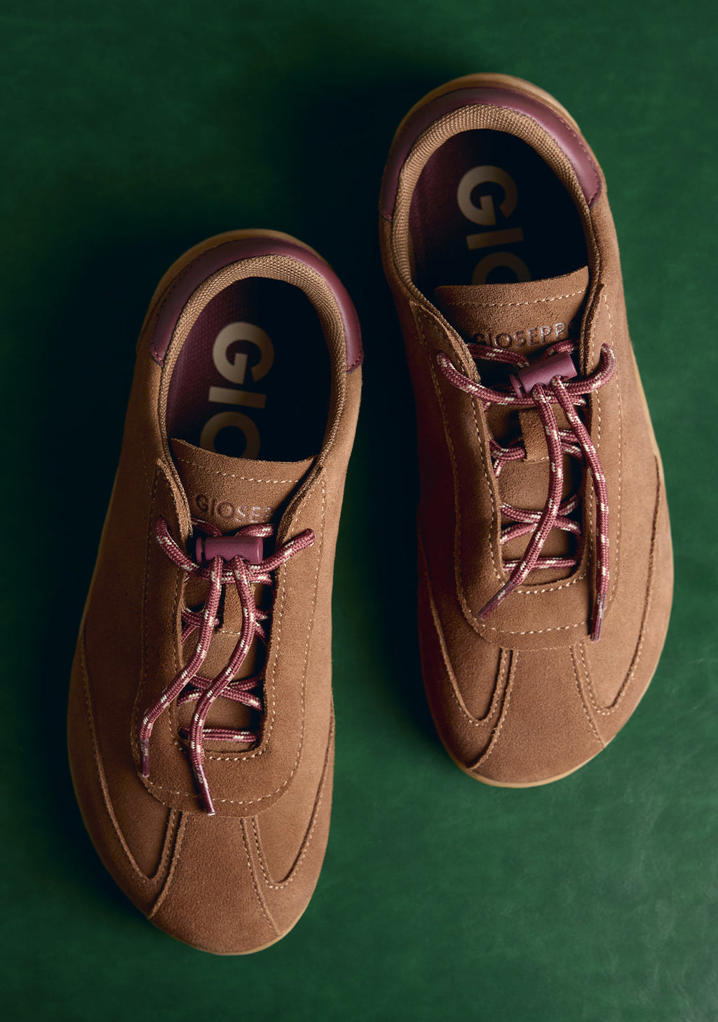 BROWN BAREFOOT SUEDE LEATHER SNEAKERS