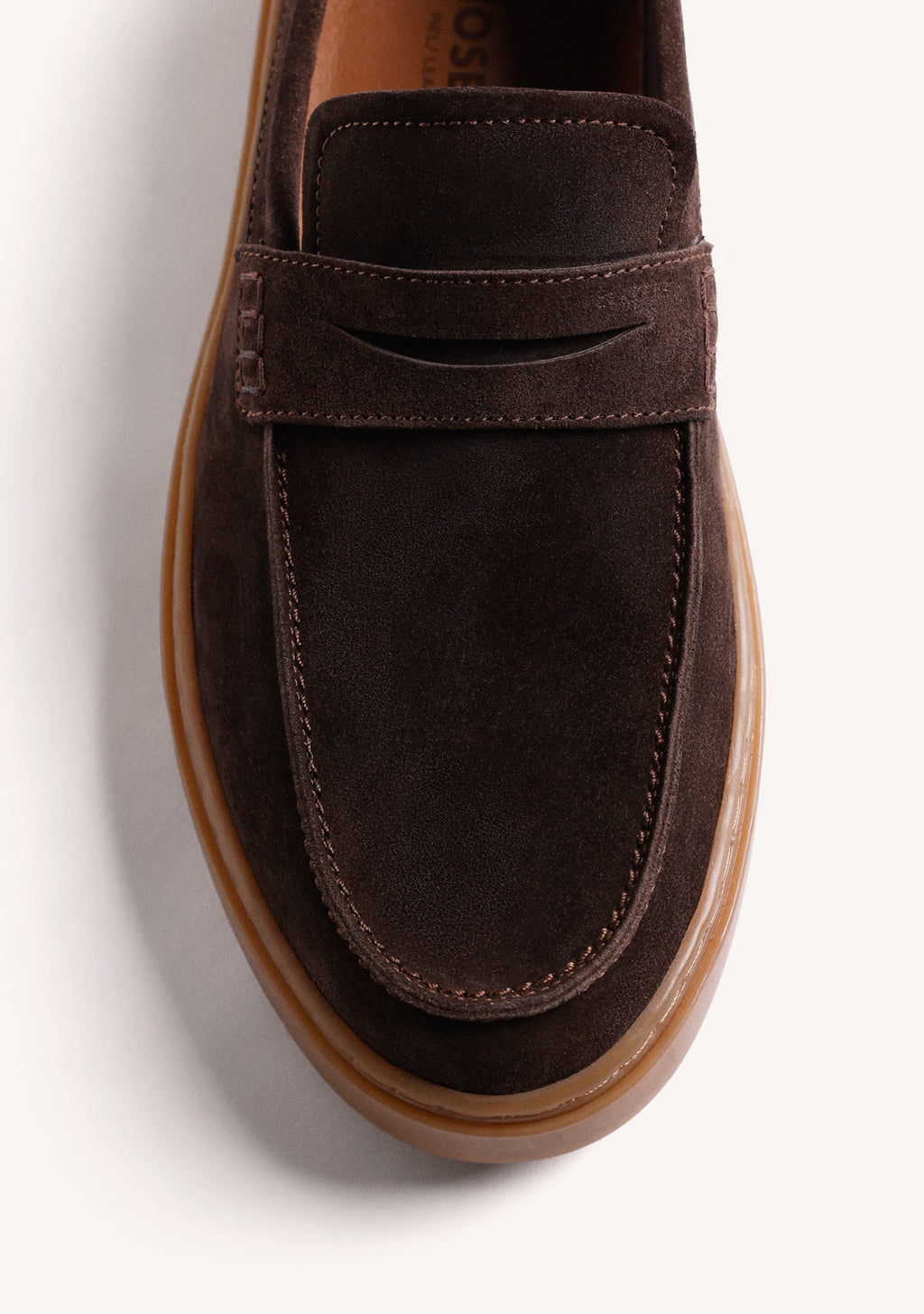 BROWN WALLABEE LEATHER LOAFERS