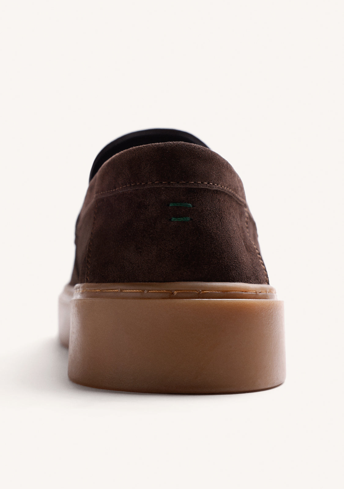 BROWN WALLABEE LEATHER LOAFERS