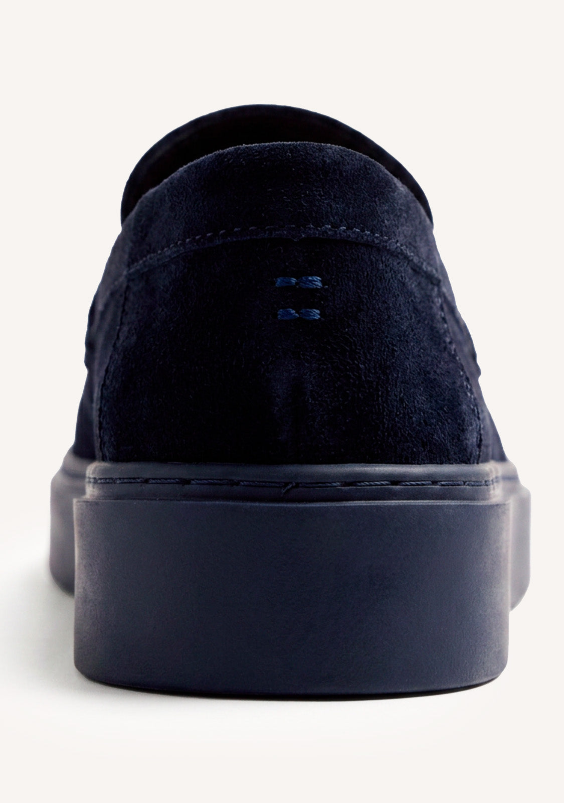 BLUE LEATHER WALLABEE LOAFERS