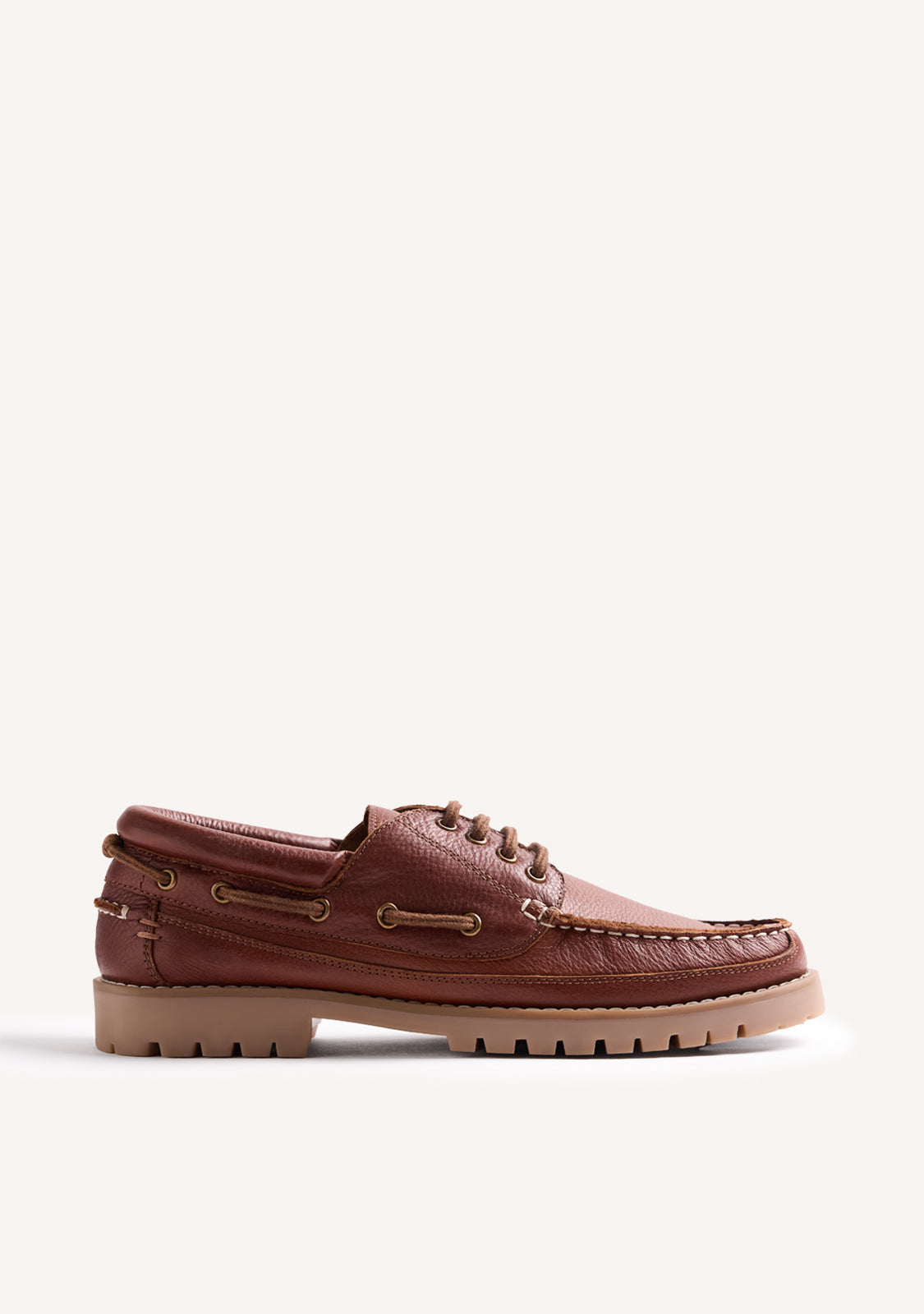 BROWN LEATHER NAUTICAL SHOES