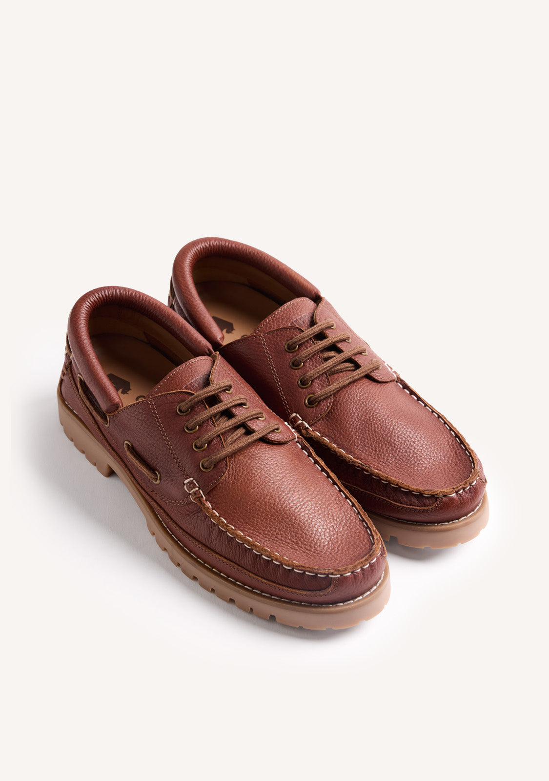BROWN LEATHER NAUTICAL SHOES