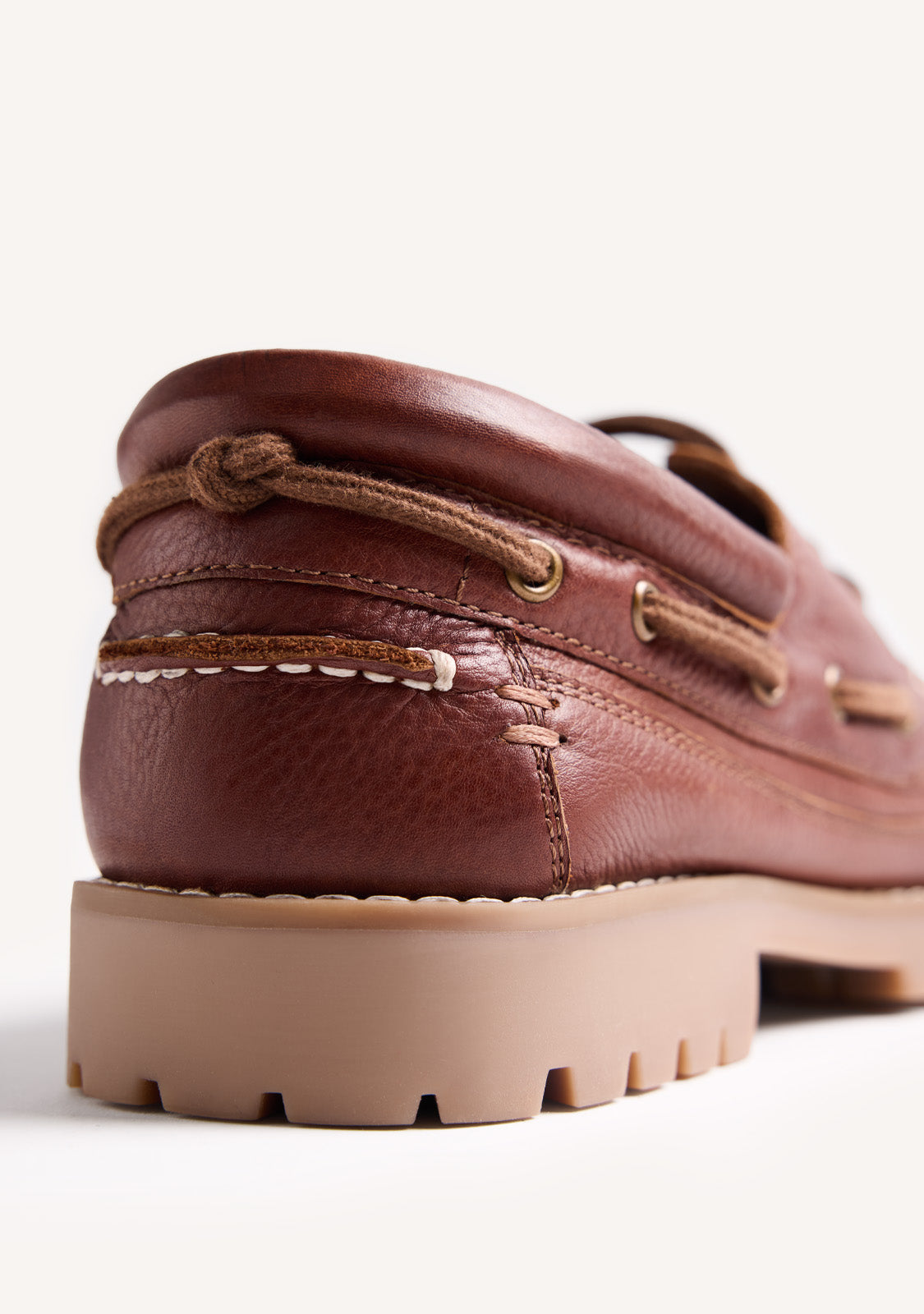 BROWN LEATHER NAUTICAL SHOES
