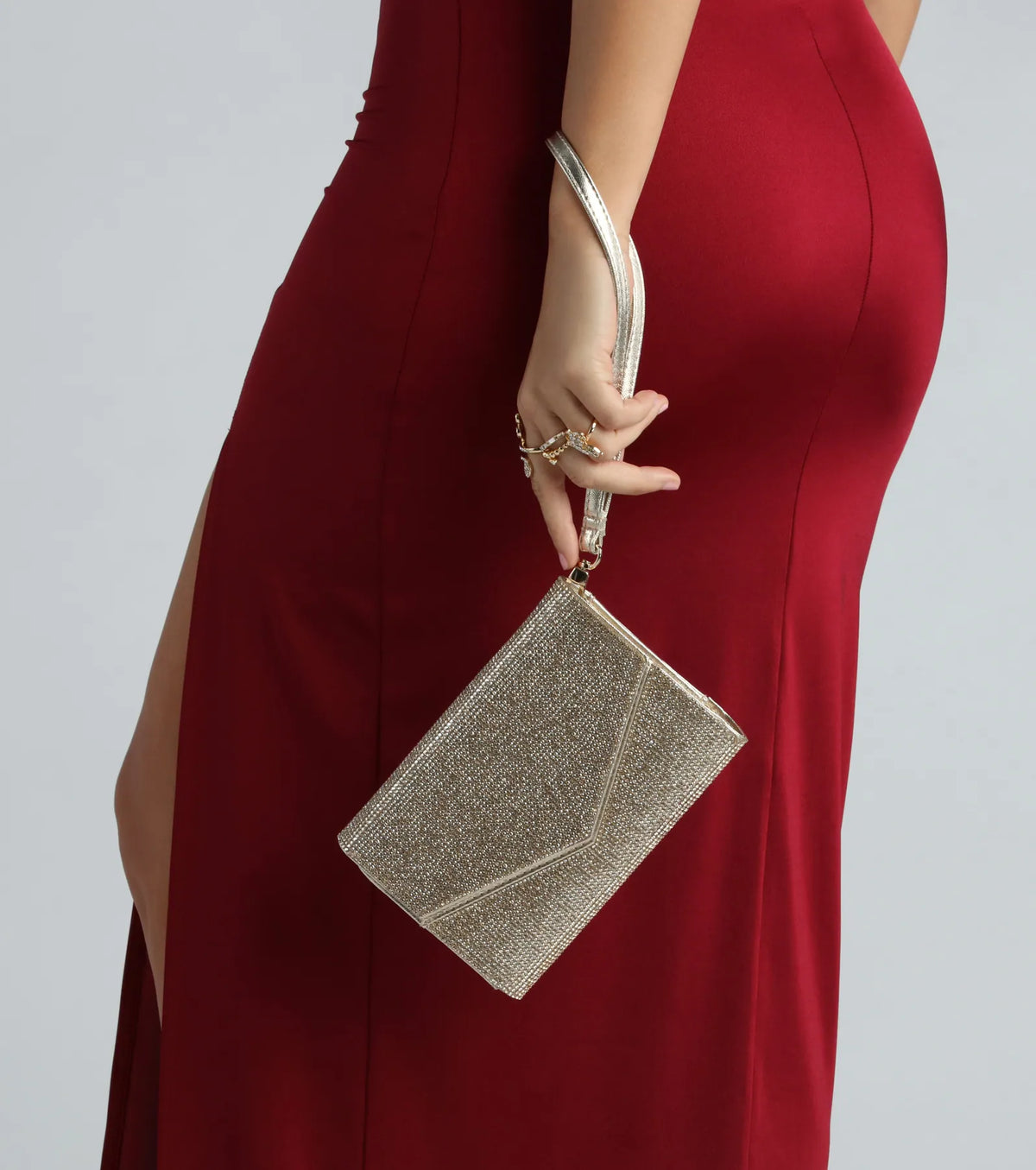 Clutch Metálica com Strass Bling On The Glamour