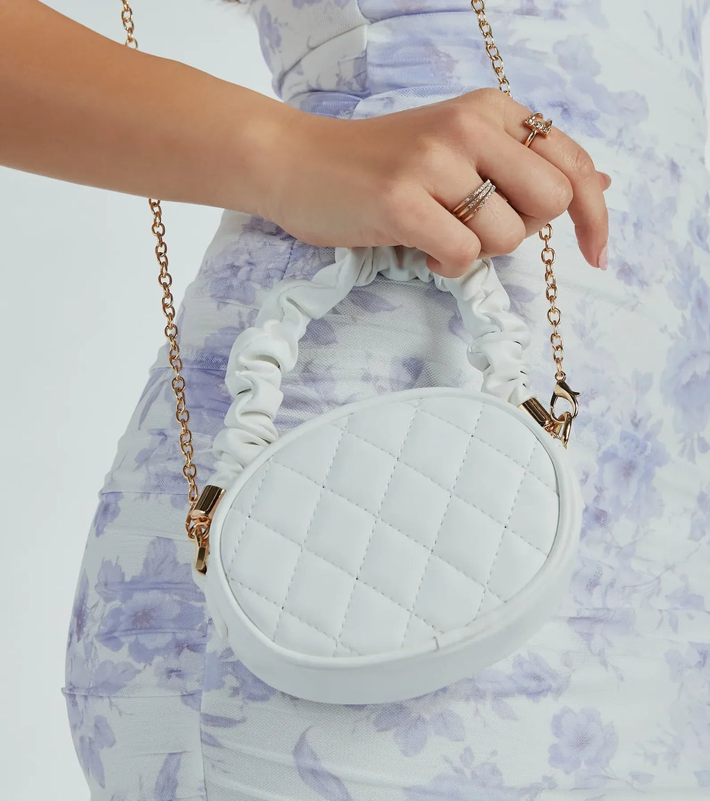Mini Mala Quilted em Pele Sintética She's Ready