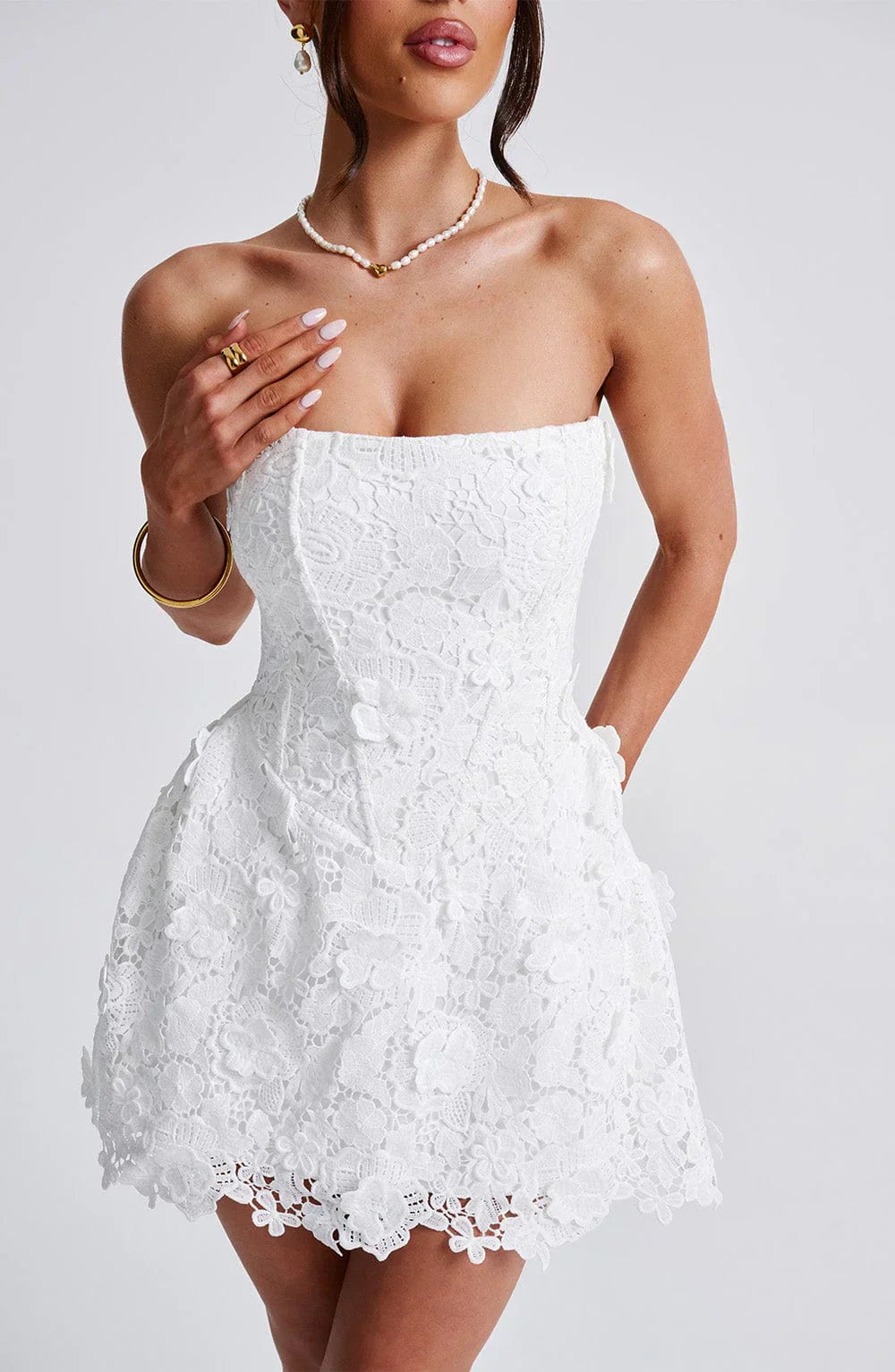 Vestido Mini Leona - Marfim