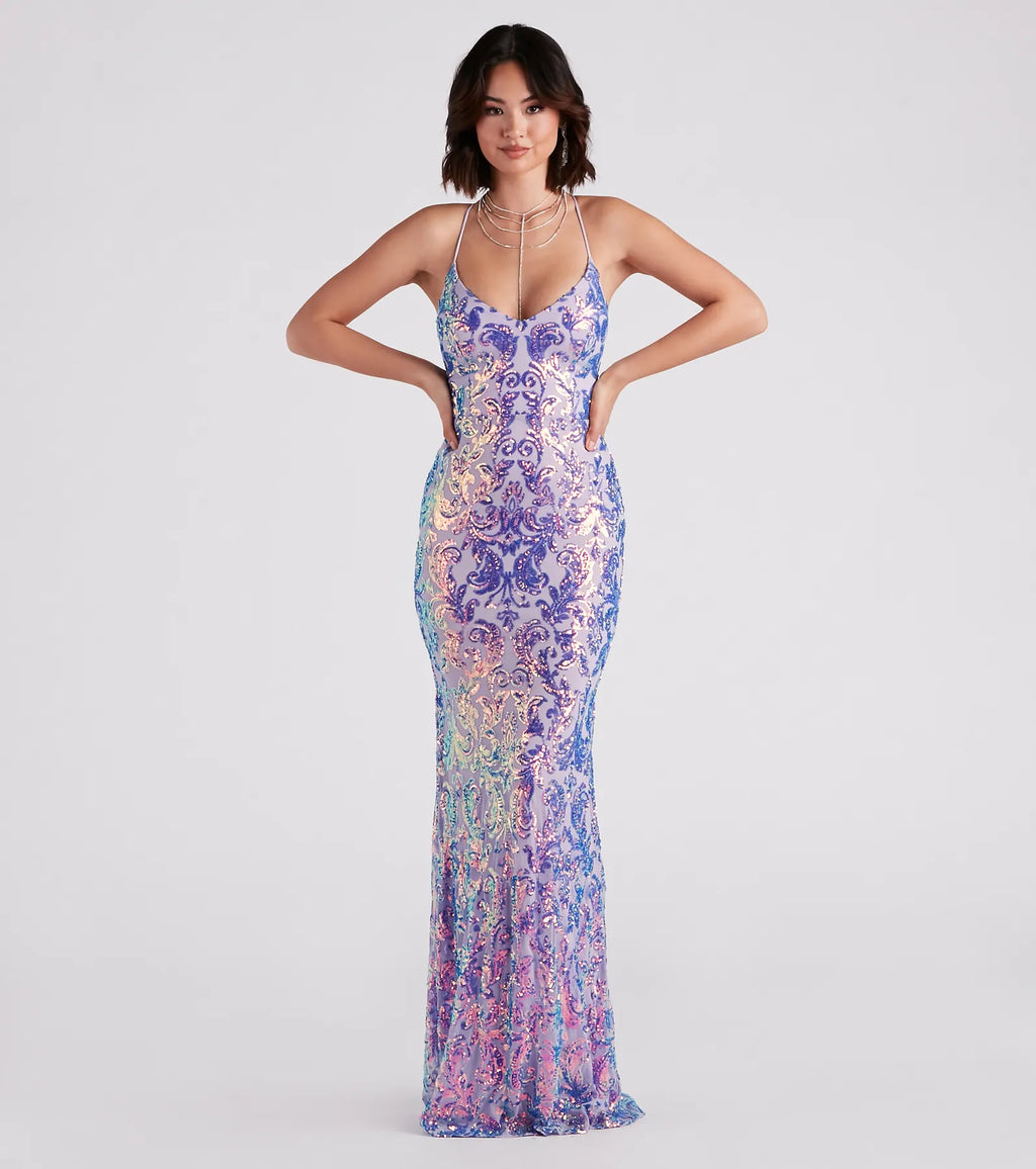 Vestido Formal Taisia com Apliques em Espiral e Missangas