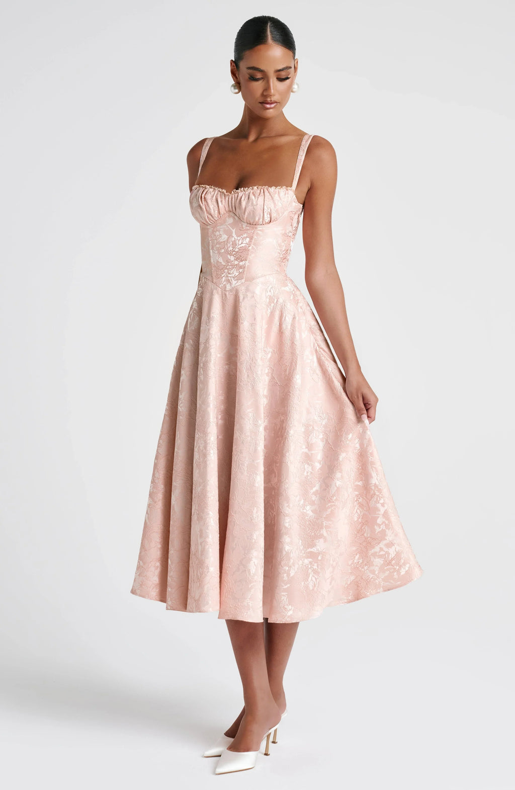 Vestido Midi Amity - Pêssego Suave