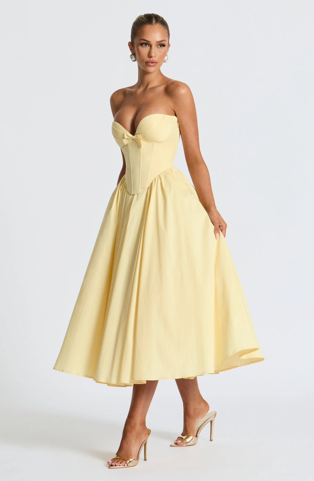 Abito midi Prim - Limone