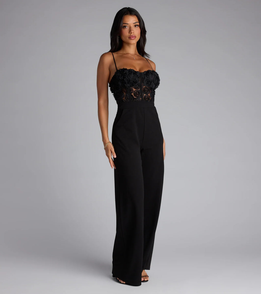 Tuta con corsetto e applicazione floreale Bare Necessities