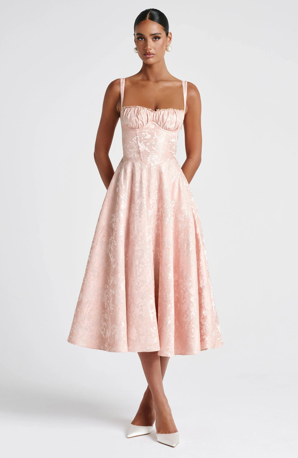 Vestido Midi Amity - Pêssego Suave